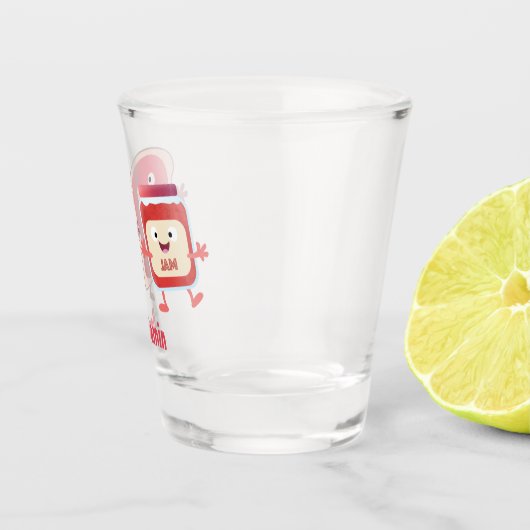 Lustiges Brot und Marmeladenfiguren Schnapsglas (Rechts)