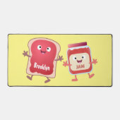 Lustiges Brot und Marmeladenfiguren Schreibtischunterlage (Vorderseite)