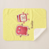 Lustiges Brot und Marmeladenfiguren Sherpadecke (Vorderseite (Horizontal))