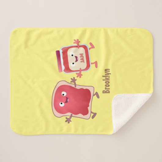 Lustiges Brot und Marmeladenfiguren Sherpadecke (Vorderseite (Horizontal))