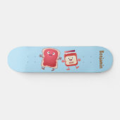 Lustiges Brot und Marmeladenfiguren Skateboard (Horizontal)