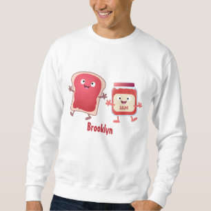 Lustiges Brot und Marmeladenfiguren Sweatshirt