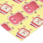 Lustiges Brot und Marmeladenfiguren Tischdecke (Schrägansicht)