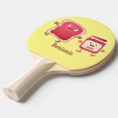 Lustiges Brot und Marmeladenfiguren Tischtennis Schläger (Vorderseite)
