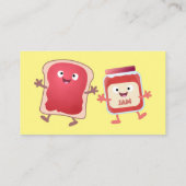 Lustiges Brot und Marmeladenfiguren Visitenkarte (Rückseite)