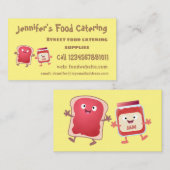 Lustiges Brot und Marmeladenfiguren Visitenkarte (Vorne/Hinten)