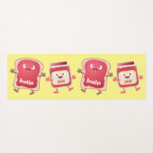 Lustiges Brot und Marmeladenfiguren Yogamatte (Rückseite (Horizontal))