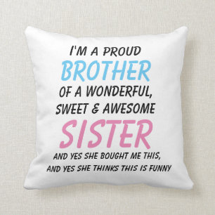 Lustiges Bruder-Geschenk, Bruder-Geschenk von der  Kissen