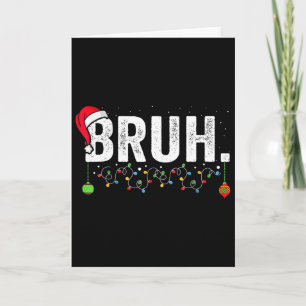 Lustiges Bruh Frohe Weihnachten Pyjama Familie Män Karte