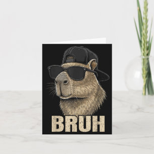 Lustiges Bruh Meme Capybara Liebhaber Cool Singles Karte