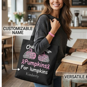Lustiges Brustkrebs-Bewusstseins-Personalisiert Tasche