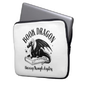 Lustiges Buch Drachen Fantasy Leser Laptopschutzhülle (Vorderseite Links)