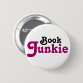 Lustiges Buch-Junkie-Lesegeschenk Button (Vorne & Hinten)