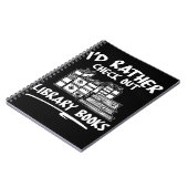 Lustiges Buch-Leser-Bibliotheks-Kleid Notizblock (Linke Seite)