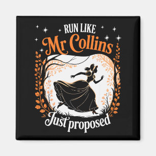 Lustiges Buch Meme Lauf wie Herr Collins, der gera Magnet