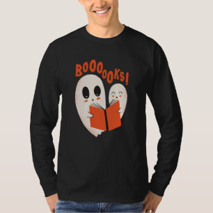 Lustiges Bücherwurm-Geist-Halloween-Kostüm Boooook T-Shirt
