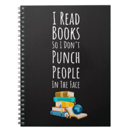 Lustiges Buchleser-Geschenk Witz Spruch Lesestoff Notizblock
