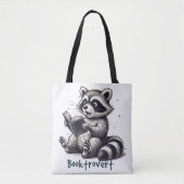 Lustiges Buchtrovert-Waschbär Tasche (Vorderseite)