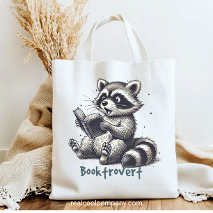 Lustiges Buchtrovert-Waschbär  Tasche