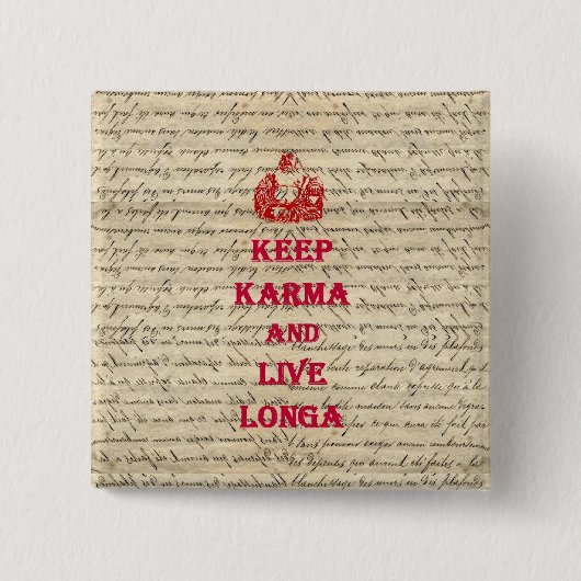 Lustiges Buddha-Sprichwort Button (Vorderseite)
