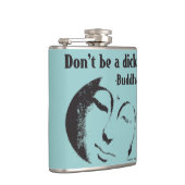 Lustiges Buddha-Zitat Flachmann (Rechts)