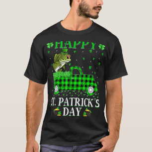 Lustiges Büffel-Karo Grün LKW Barsch Fisch St. Pat T-Shirt