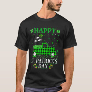 Lustiges Büffel-Karo Grün LKW Orca Fisch St. Patri T-Shirt
