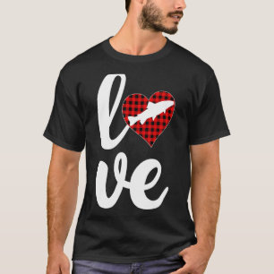 Lustiges Büffel-Karo-Liebes-Regenbogen-Forellen-Fi T-Shirt