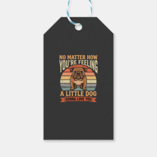 Lustiges Bulldoggen-Liebeszitat Retro-Hund Geschenkanhänger