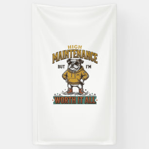 Lustiges Bulldoggen-Zitat Vintage-Gravur T-Shirt-D Banner