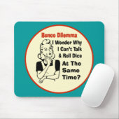 Lustiges Bunco Dilemma mit Retro Frau Mousepad (Mit Mouse)