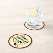 Lustiges Bunco Dilemma Runder Pappuntersetzer (Vor Ort)