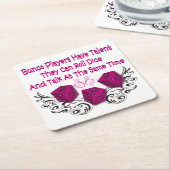 Lustiges Bunco - kann Würfel rollen Rechteckiger Pappuntersetzer (angewinkelt)