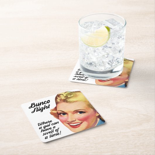 Lustiges Bunco Spieler-Schwellen einer Zeit Rechteckiger Pappuntersetzer (Vor Ort)