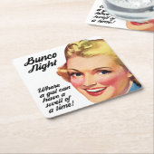 Lustiges Bunco Spieler-Schwellen einer Zeit Rechteckiger Pappuntersetzer (angewinkelt)