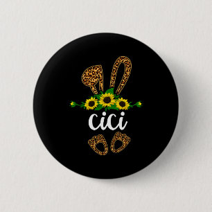 Lustiges Bunny Cici Sonnenblumen-Shirt Ostertag Bu Button