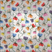 Lustiges bunter Blumenmuster auf Baumwolle Stoff (Kachel)