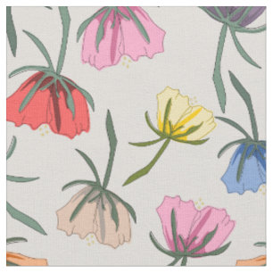 Lustiges bunter Blumenmuster auf Baumwolle Stoff