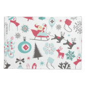 Lustiges buntes Christmassy Muster Kissenbezug (Rückseite)