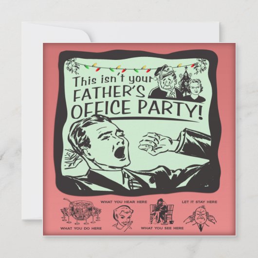 Lustiges Büro-Feiertags-Party! Einladung (Vorderseite)