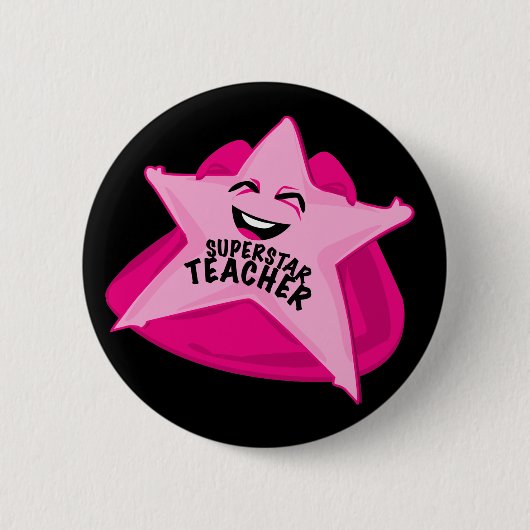 lustiges Button des Superstarlehrers (Vorderseite)