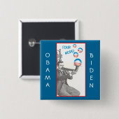 Lustiges Button Obama Biden (Vorne & Hinten)