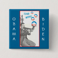Lustiges Button Obama Biden