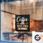 lustiges Café Wort Kunst Fensterheber Fensteraufkleber (Café-Fenster)