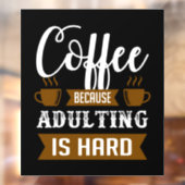 lustiges Café Wort Kunst Fensterheber Fensteraufkleber (Blatt 2)