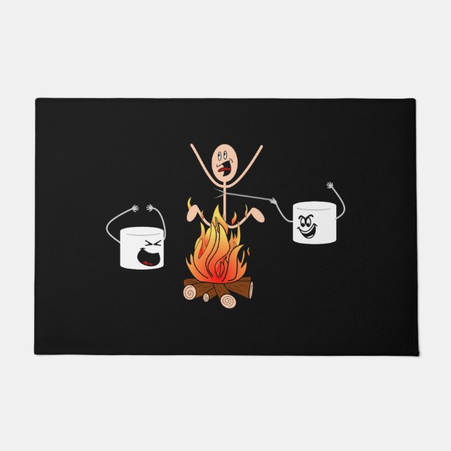 Lustiges Camping Fußmatte (Vorderseite)