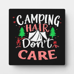 Lustiges Camping-Haar, egal Fotoplatte