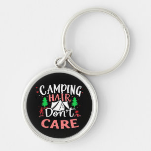 Lustiges Camping-Haar ist mir egal Schlüsselanhänger
