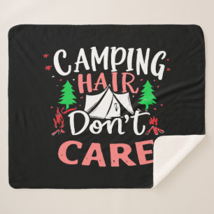 Lustiges Camping-Haar ist mir egal Sherpadecke