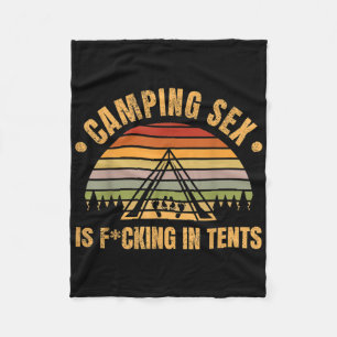 Lustiges Camping ist in Zelten Unanständiger Papa- Fleecedecke
